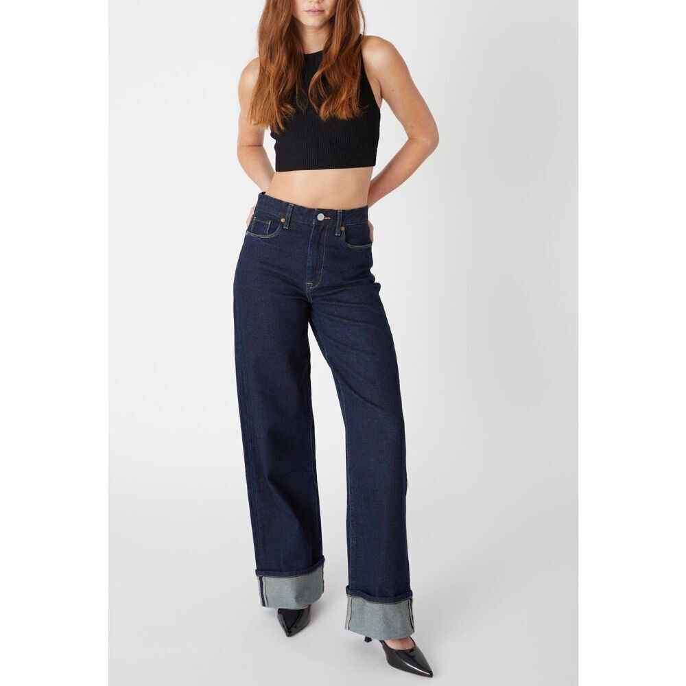 Blank NYC Wide Cuffed Jeans